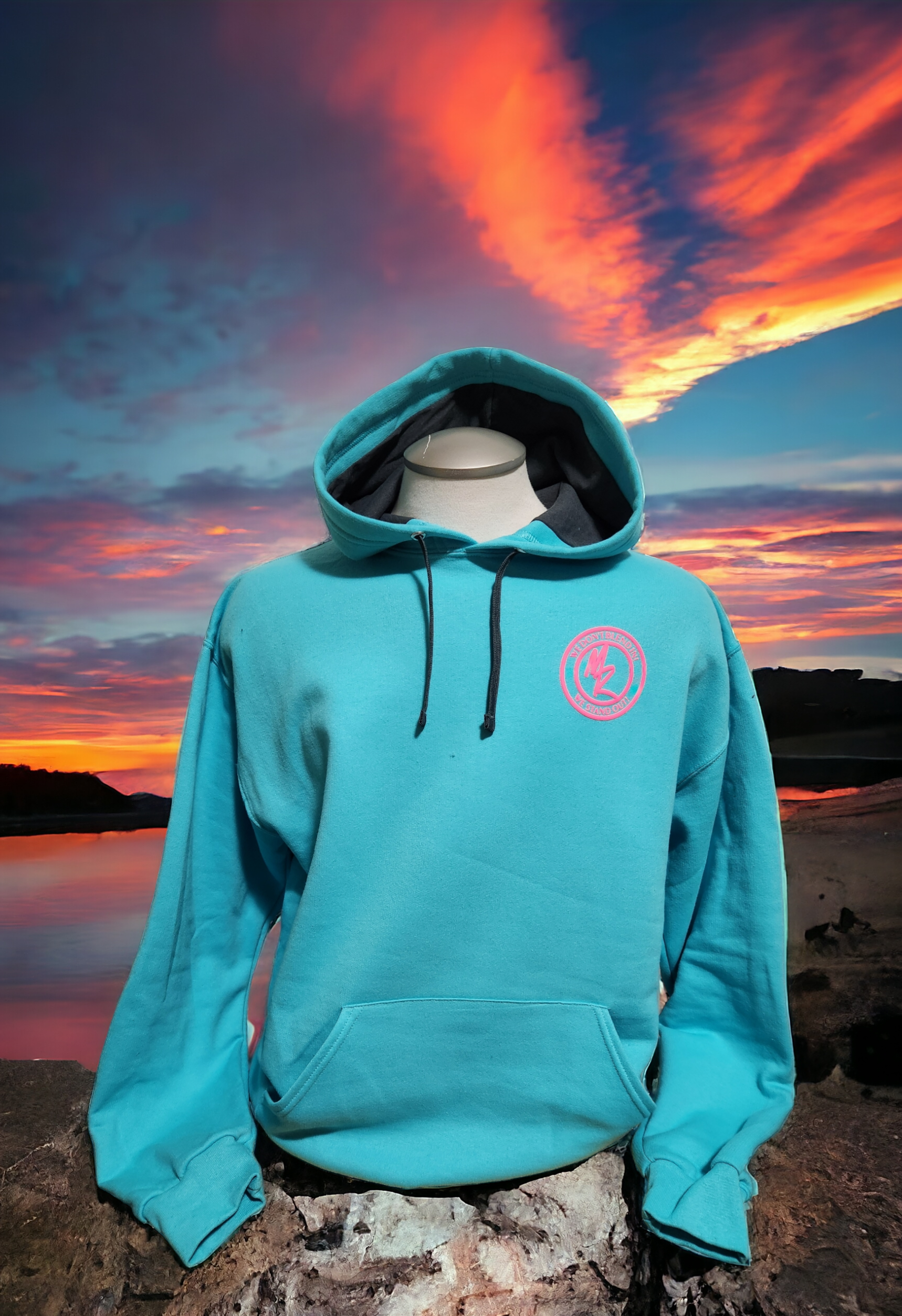 Comfortable Teal Blue MR Hoodie