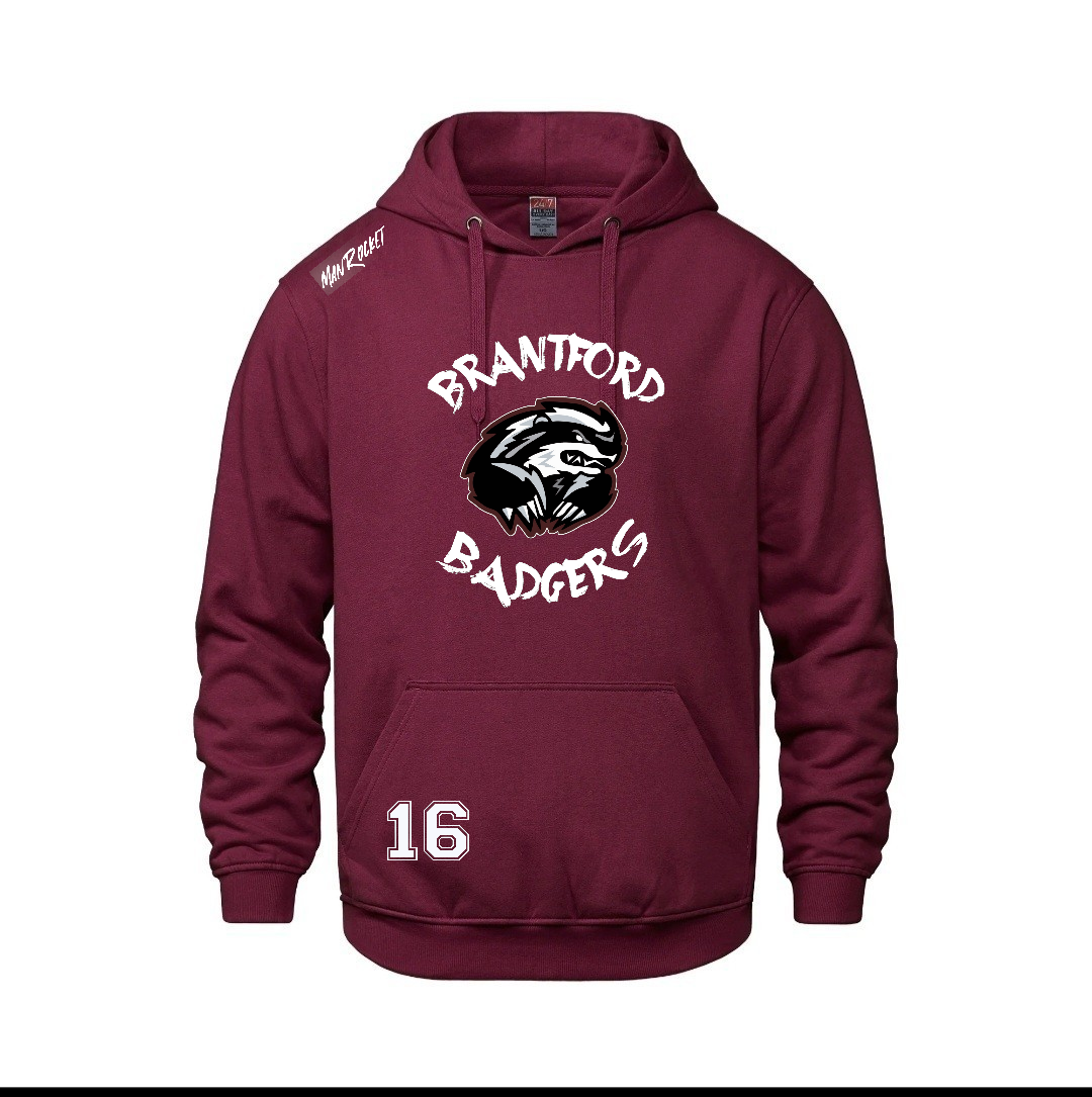 Brantford Badgers Youth Personalized Hoodie