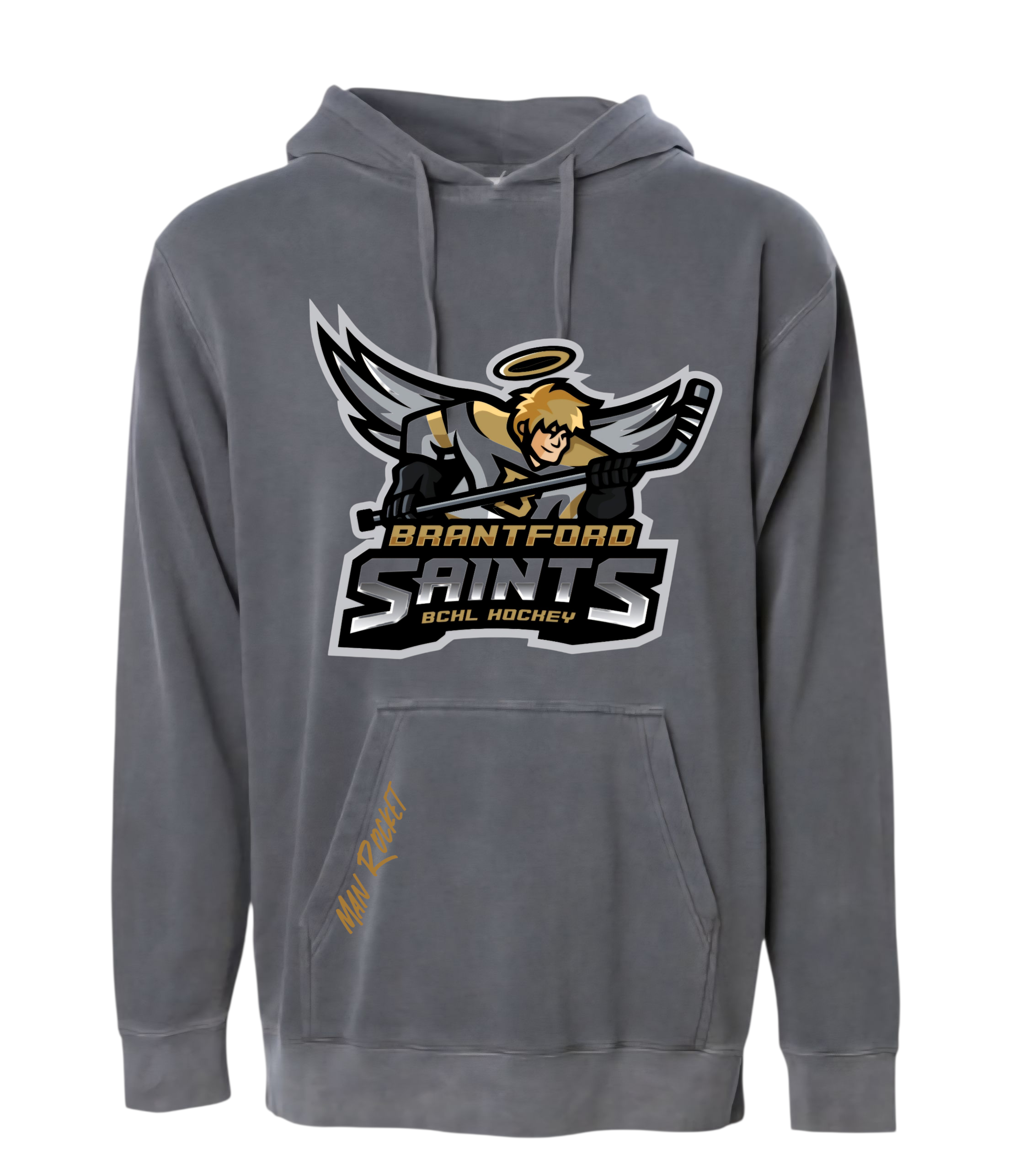 Brantford Saints Grey Vintage Hoodie