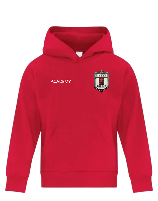 Ulysse Academy Adult Red Hoodie With Last Name on The Back