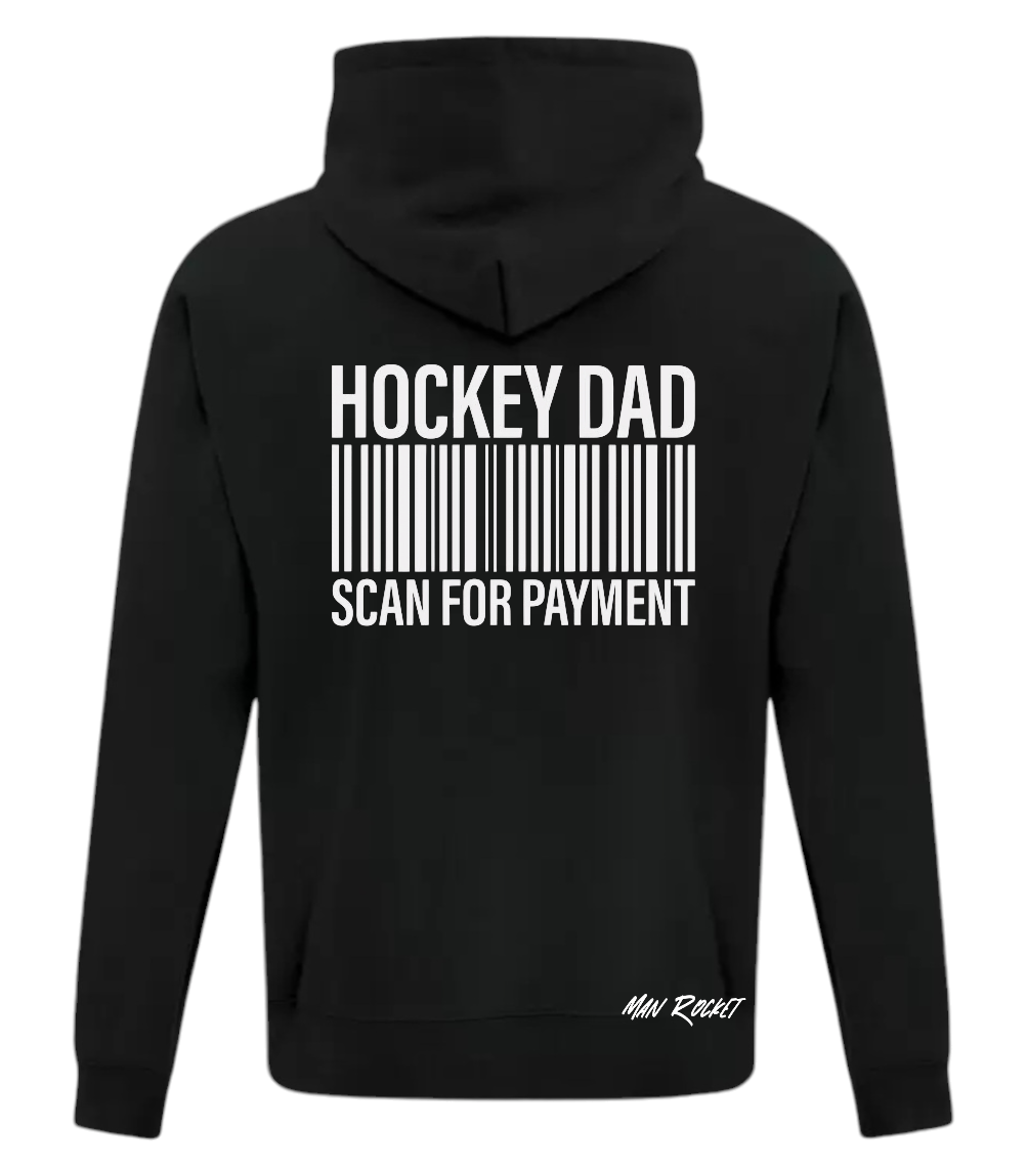 Comfortable Black Hoodie With White Logo Front And Back