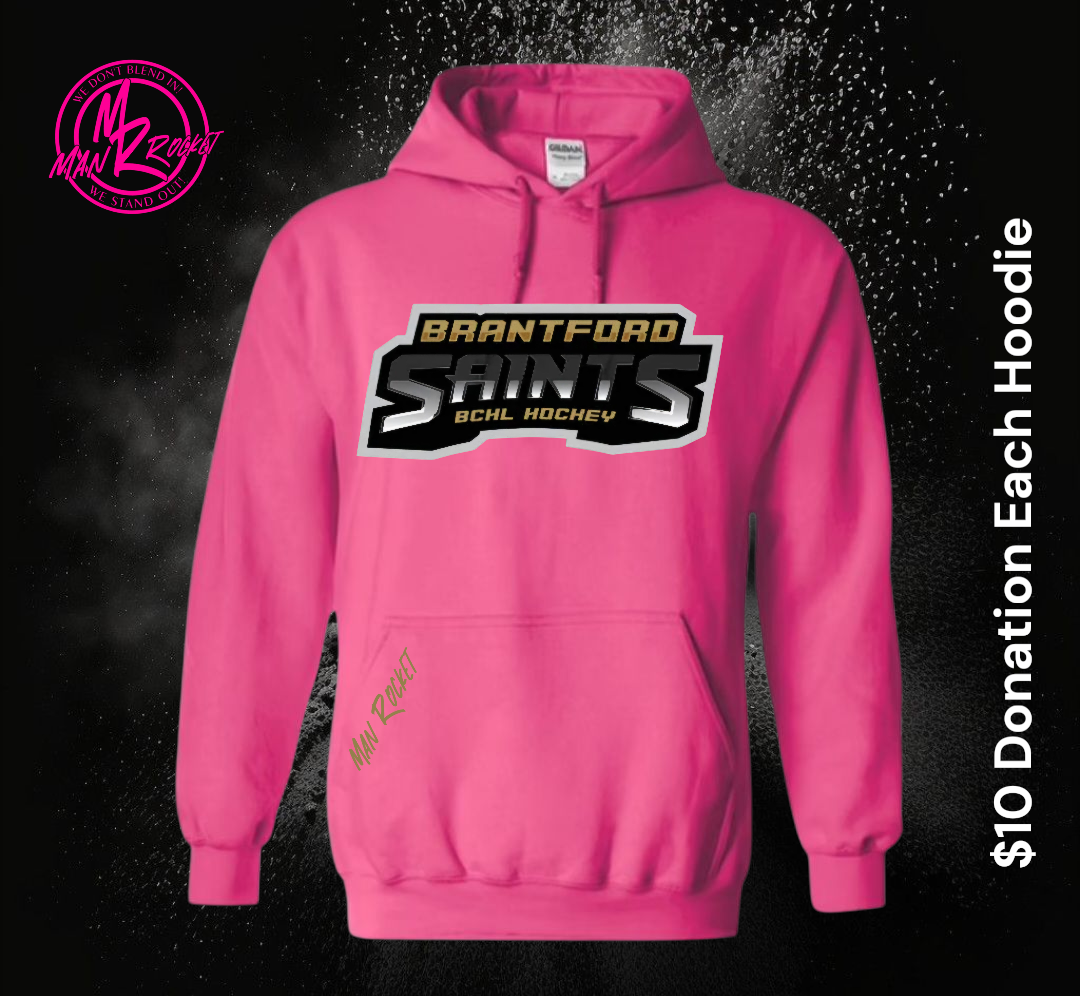 Brantford Saints Fights Cancer Hoodie ( Fundraiser)