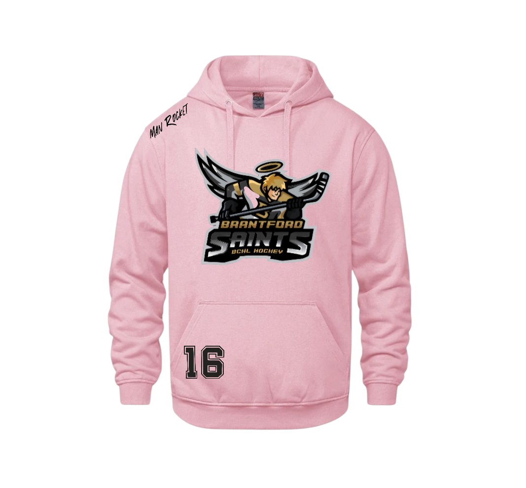 BRANTFORD SAINTS PINK TEAM HOODIE