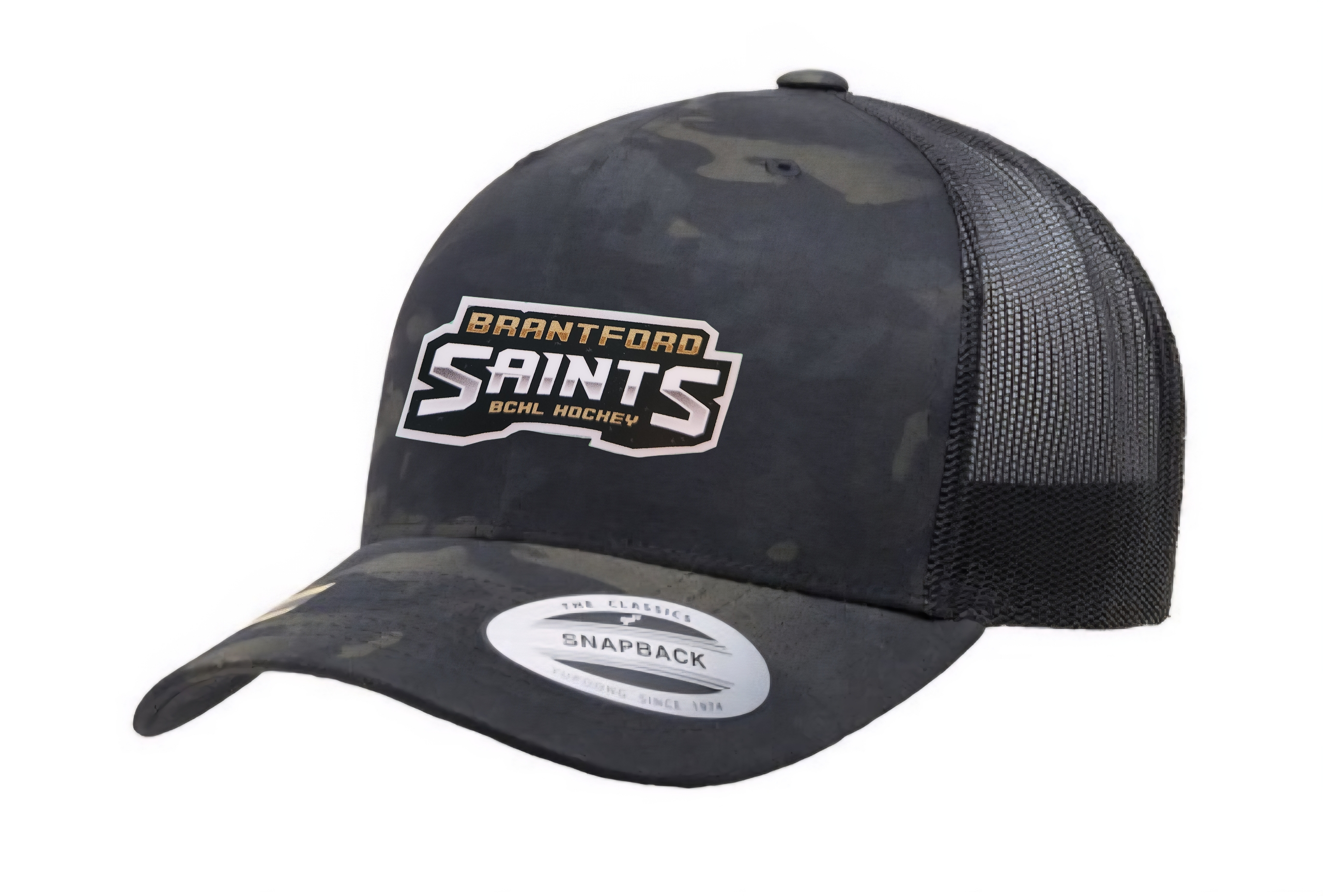 BRANTFORD SAINTS CAMO MESH BACK HAT